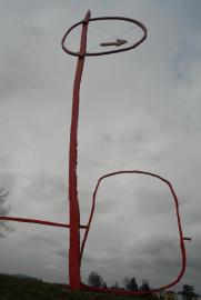 Skulpturale Interpretation des Aquarells von Paul Klee/labiler Wegweiser/(1937,45 Leihgabe aus Privatbesitz)//Zentrum Paul Klee/Bern/Berne Schweiz/Switzerland Skulpturale Interpretation des Aquarells von Paul Klee/labiler Wegweiser/(1937,45 Leihgabe aus Privatbesitz)//Zentrum Paul Klee/Bern/Berne Schweiz/Switzerland