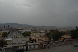 View from Museu Nacional d'Art de Catalunya towards Plaza d'Espanya View from Museu Nacional d'Art de Catalunya towards Plaza d'Espanya