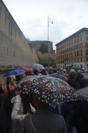 View towards the musei vaticani from the free entry queue towards the window we made the moonlight pic from two days before/(free entry on the last Sunday every month, but you have to queue for approximately 2 km to St Peter's square and back) View towards the musei vaticani from the free entry queue towards the window we made the moonlight pic from two days before/(free entry on the last Sunday every month, but you have to queue for approximately 2 km to St Peter's square and back)