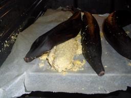 Pro tip: punch holes in your plantains before baking them in their skins Pro tip: punch holes in your plantains before baking them in their skins