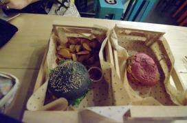 /Pink, green and other colors vegan hipster burgers :)